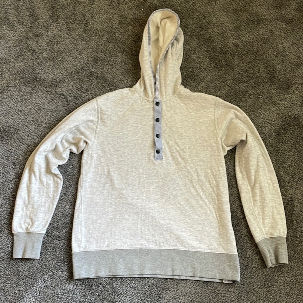 Vintage 3sixteen hoodie w seersucker trim